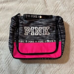 PINK Victoria's Secret Black and Pink Cosmetic Travel Bag
